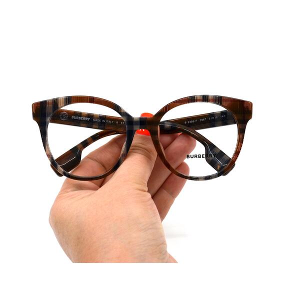 NEW BURBERRY BE2356F JACQUELINE CHECK BROWN AUTHENTIC EYEGLASSES FRAME - Picture 9 of 11